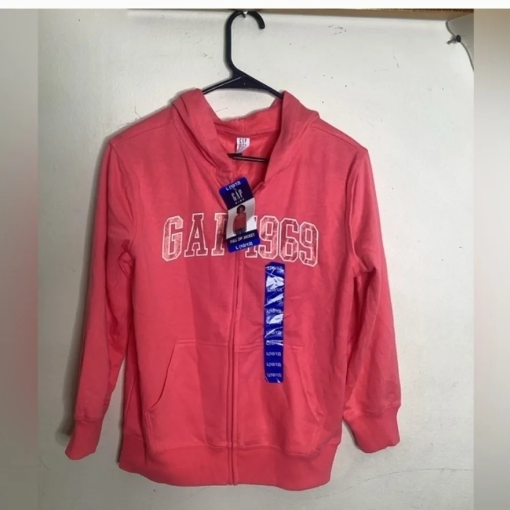 Gap Kids Full Zip French Terry Jacket PinkSize L 10-12